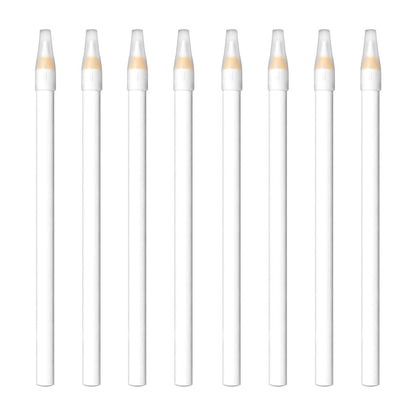 8-Piece White Nail Whitening Pencil Set for DIY French Manicure - Brightening Tools (17 cm)