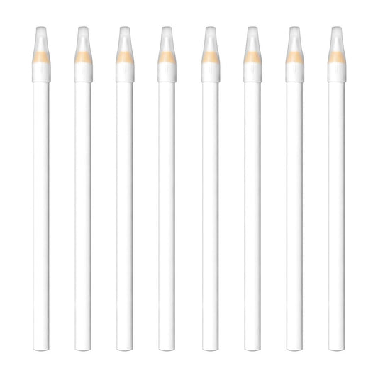 8-Piece White Nail Whitening Pencil Set for DIY French Manicure - Brightening Tools (17 cm)
