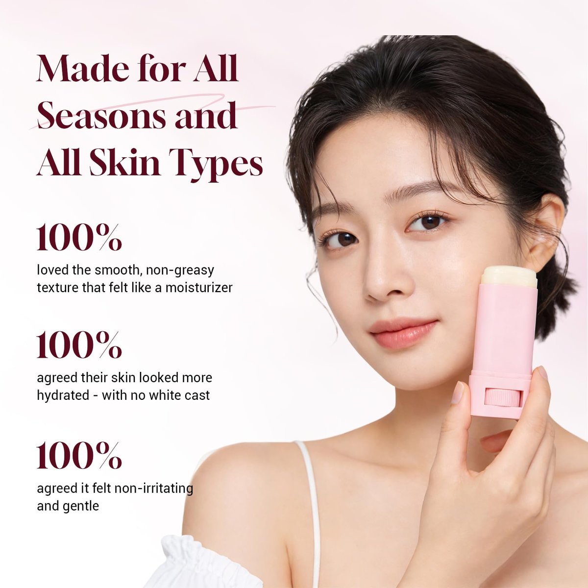 Gaayou No Cast Sunscreen Stick SPF PA50++++ - Korean Collagen Sun Stick for Face & Body, Soothing Moisture Matte Finish, Non Sticky, No White Cast - görsel 9