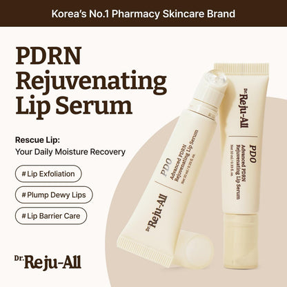 Dr.Reju-All Advanced PDRN Rejuvenating Lip Serum – Hydrating Lip Balm with Lipozip PDRN for Glowy, Dewy Lips – Gentle Exfoliating & Smoothing Lip Moisturizer – Hibiscus & Lactic Acid – 0.3 Fl Oz Avelisse