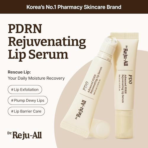 Dr.Reju-All Advanced PDRN Rejuvenating Lip Serum – Hydrating Lip Balm with Lipozip PDRN for Glowy, Dewy Lips – Gentle Exfoliating & Smoothing Lip Moisturizer – Hibiscus & Lactic Acid – 0.3 Fl Oz Avelisse