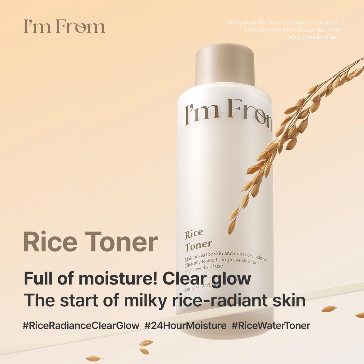 I'm From Rice Toner - Milky Hydrating Toner for Glass & Dewy Skin, Calming & Moisturizing, All Skin Types, 5.07 fl oz Avelisse