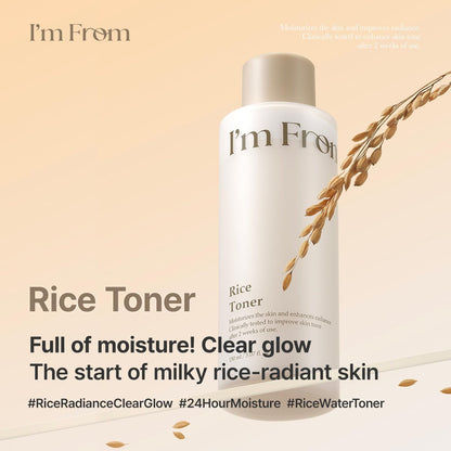 I'm From Rice Toner - Milky Hydrating Toner for Glass & Dewy Skin, Calming & Moisturizing, All Skin Types, 5.07 fl oz Avelisse