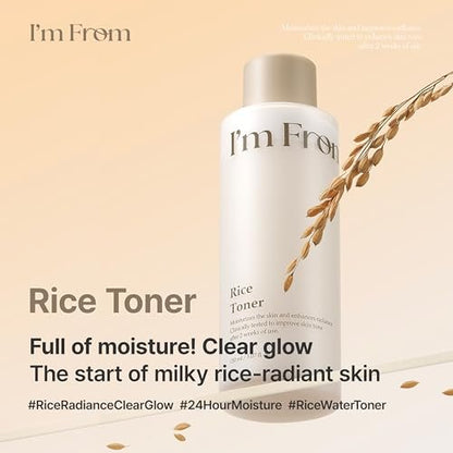 I'm From Rice Toner - Milky Hydrating Toner for Glass & Dewy Skin, Calming & Moisturizing, All Skin Types, 5.07 fl oz Avelisse