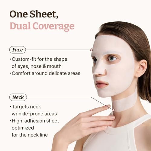 Dr.Reju-All Advanced PDRN Rejuvenating Mask – Face & Neck Korean Sheet Mask with 1,200 ppm PDRN, Collagen & Copper Peptides (4-Pack) Avelisse