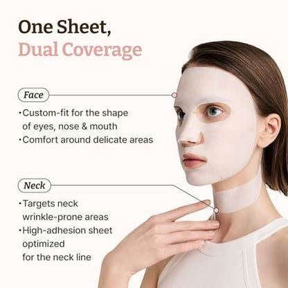 Dr.Reju-All Advanced PDRN Rejuvenating Mask – Face & Neck Korean Sheet Mask with 1,200 ppm PDRN, Collagen & Copper Peptides (4-Pack) Avelisse