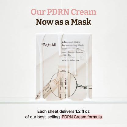 Dr.Reju-All Advanced PDRN Rejuvenating Mask – Face & Neck Korean Sheet Mask with 1,200 ppm PDRN, Collagen & Copper Peptides (4-Pack) Avelisse