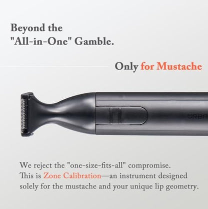 URBANER Mustache Trimmer with Nose & Ear Trimmer Attachment – Precision 0.8" Blade, IPX8 Waterproof, Adjustable 0.08"–0.55", Japanese Motor Beard Trimmer for Men Avelisse