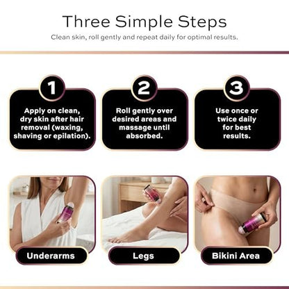 Cyperus Rotundus Oil Serum Roll-On with Rose Quartz – Targeted Post-Hair Removal Care, 60 ml Avelisse