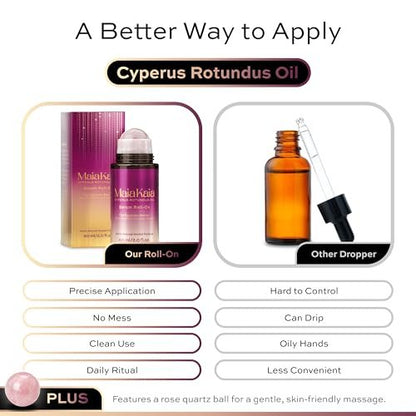 Cyperus Rotundus Oil Serum Roll-On with Rose Quartz – Targeted Post-Hair Removal Care, 60 ml Avelisse