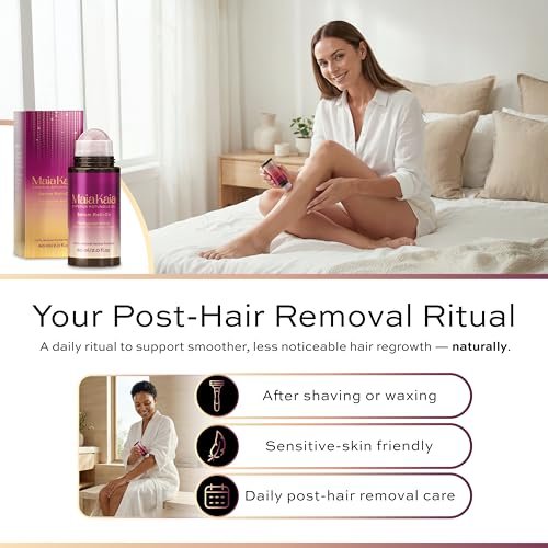 Cyperus Rotundus Oil Serum Roll-On with Rose Quartz – Targeted Post-Hair Removal Care, 60 ml Avelisse