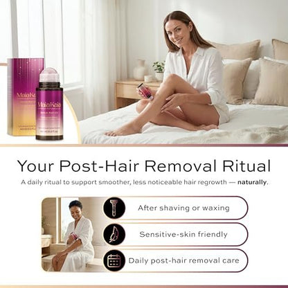 Cyperus Rotundus Oil Serum Roll-On with Rose Quartz – Targeted Post-Hair Removal Care, 60 ml Avelisse