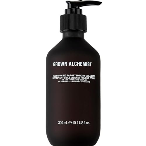 Grown Alchemist Resurfacing Targeted Body Cleanser – Acne Body Wash & Exfoliator for Keratosis Pilaris with Salicylic, Lactic & Glycolic Acids, 300mL Avelisse