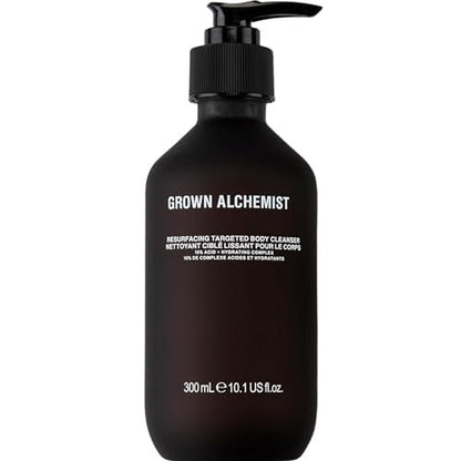 Grown Alchemist Resurfacing Targeted Body Cleanser – Acne Body Wash & Exfoliator for Keratosis Pilaris with Salicylic, Lactic & Glycolic Acids, 300mL Avelisse