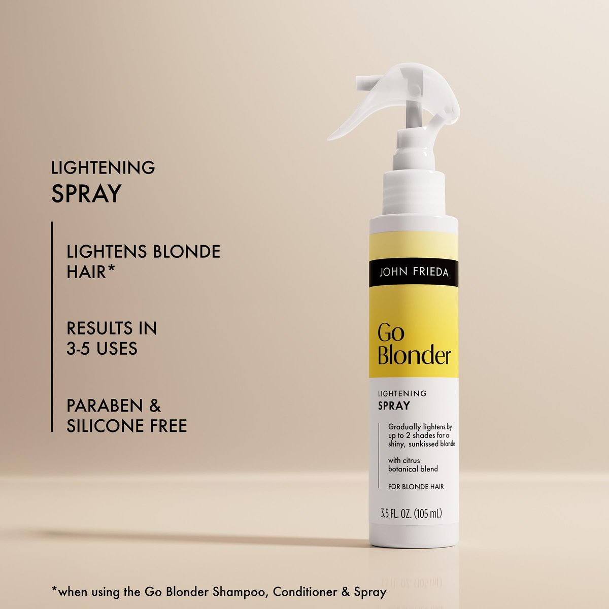 John Frieda Go Blonder Lightening Spray for Blonde Hair, 3.5 fl oz (Pack of 2) Avelisse