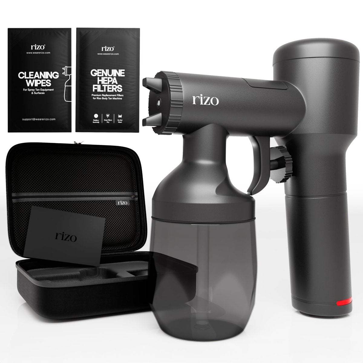 RIZO Cordless Spray Tan Machine Kit - Portable Rechargeable Airbrush Tanning Gun for Home & Professional Use, Precise Mist Control, Easy Clean, Natural Bronze Results Avelisse