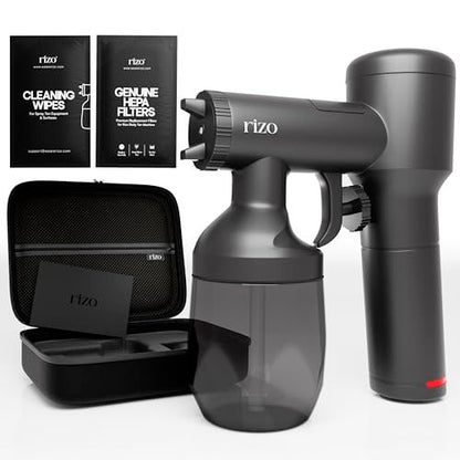 RIZO Cordless Spray Tan Machine Kit - Portable Rechargeable Airbrush Tanning Gun for Home & Professional Use, Precise Mist Control, Easy Clean, Natural Bronze Results Avelisse