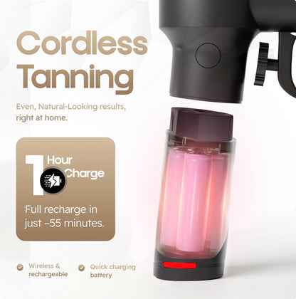 RIZO Cordless Spray Tan Machine Kit - Portable Rechargeable Airbrush Tanning Gun for Home & Professional Use, Precise Mist Control, Easy Clean, Natural Bronze Results Avelisse