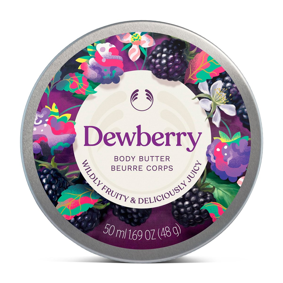 The Body Shop Dewberry Body Butter – 96hr Hydration with Rich Shea Butter for Dry Skin, Fruity Floral Scent, Vegan, 50 ml Avelisse