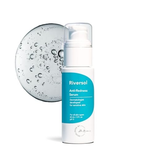 Riversol Rosacea Treatment for Face | Anti-Redness Serum for Sensitive Skin | Calming Redness Relief | Vitamin C & E | Anti-Aging Formula | Fragrance Free | Dermatologist Developed | Made in Canada Avelisse