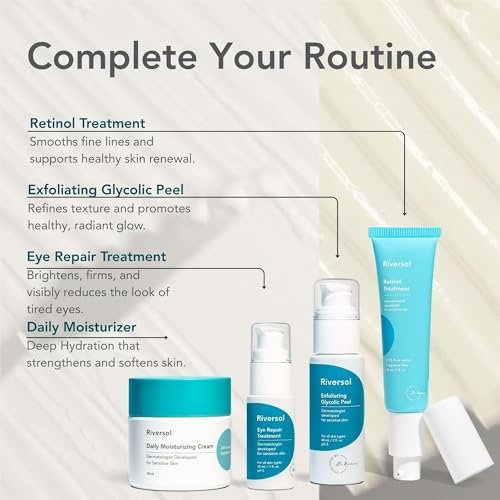 Riversol Rosacea Treatment for Face | Anti-Redness Serum for Sensitive Skin | Calming Redness Relief | Vitamin C & E | Anti-Aging Formula | Fragrance Free | Dermatologist Developed | Made in Canada Avelisse