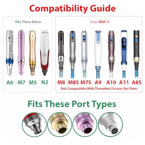 12 Pin Microneedling Replacement Cartridges – 0.25 mm Cosmetic Length, Bayonet-Fit, Compatible with A6 N2 M5 M7 Pens, Home Beauty Use – 10 Pack Avelisse