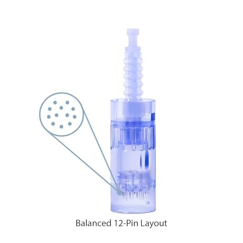 12 Pin Microneedling Replacement Cartridges – 0.25 mm Cosmetic Length, Bayonet-Fit, Compatible with A6 N2 M5 M7 Pens, Home Beauty Use – 10 Pack Avelisse