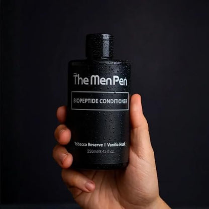 The Men Pen Peptide-Powered Shampoo & Conditioner Set for Men – Strengthening, Thickening Hair Care with Biotin, Keratin & Collagen – Tobacco Reserve & Vanilla Husk Scent – 250ml