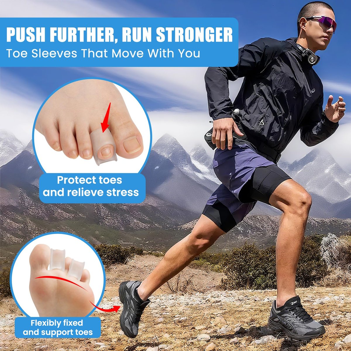 CEYOME Hammer Toe Straighteners for Women & Men – 8 Pack Toe Splints for Bent, Claw & Curled Toes – Gel Toe Corrector Supports Alignment for Walking, Standing, Running – 3 Sizes (S/M/L) - görsel 5