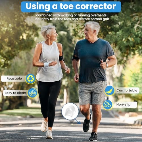 CEYOME Hammer Toe Straighteners for Women & Men – 8 Pack Toe Splints for Bent, Claw & Curled Toes – Gel Toe Corrector Supports Alignment for Walking, Standing, Running – 3 Sizes (S/M/L) - görsel 10