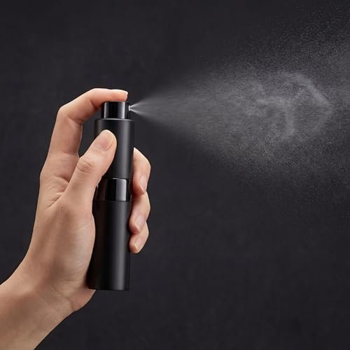 Hoodupo 8ml Atomizer Perfume Travel Size Spray Bottle Empty Refillable (3 Pcs) + 5ml Mini Portable Cologne Dispenser Refill (6 Pcs) - Small Fragrance Accessories Set for Men and Women Avelisse