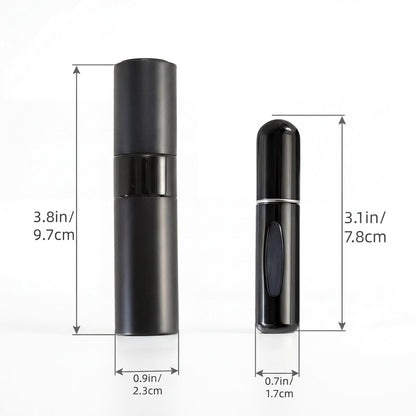 Hoodupo 8ml Atomizer Perfume Travel Size Spray Bottle Empty Refillable (3 Pcs) + 5ml Mini Portable Cologne Dispenser Refill (6 Pcs) - Small Fragrance Accessories Set for Men and Women Avelisse