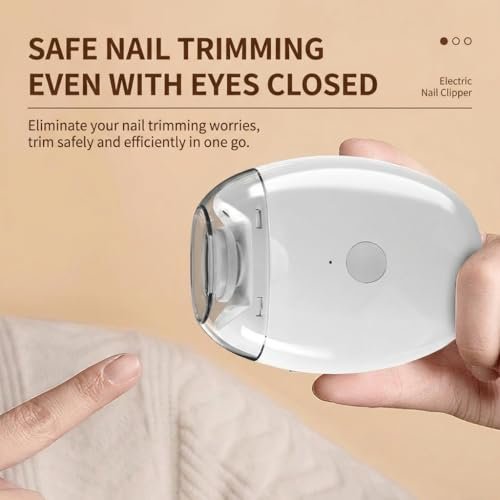 Electric Nail Clipper with LED Light, 3-Speed Cordless Nail Grinder, Mess-Free Catcher for Fingernails & Toenails, Travel-Friendly for Seniors, Kids - görsel 7
