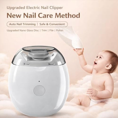 Electric Nail Clipper with LED Light, 3-Speed Cordless Nail Grinder, Mess-Free Catcher for Fingernails & Toenails, Travel-Friendly for Seniors, Kids