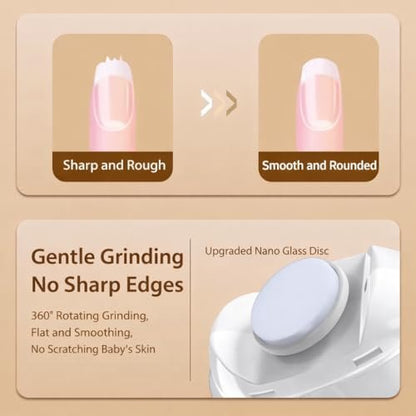 Electric Nail Clipper with LED Light, 3-Speed Cordless Nail Grinder, Mess-Free Catcher for Fingernails & Toenails, Travel-Friendly for Seniors, Kids