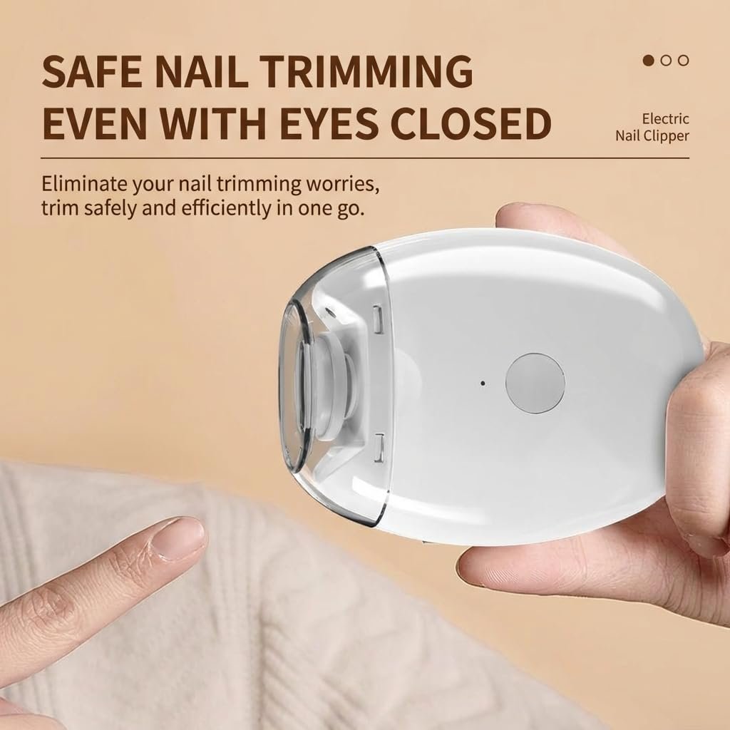 Electric Nail Clipper with LED Light, 3-Speed Cordless Nail Grinder, Mess-Free Catcher for Fingernails & Toenails, Travel-Friendly for Seniors, Kids - görsel 6