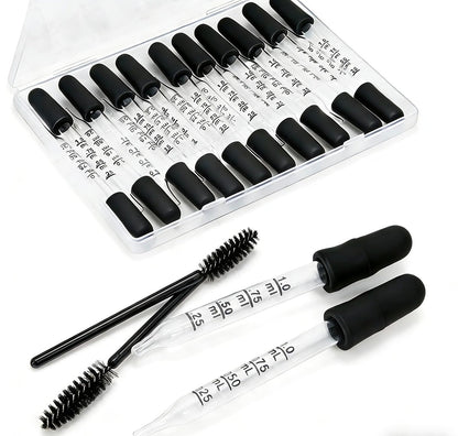 22-Piece Glass Dropper Set – 20 Droppers & 2 Cleaning Tools, 1ML Straight & Bent Tip for Oils, Liquids, Medicine, Lab, Crafts, Ear & Eye Care Avelisse