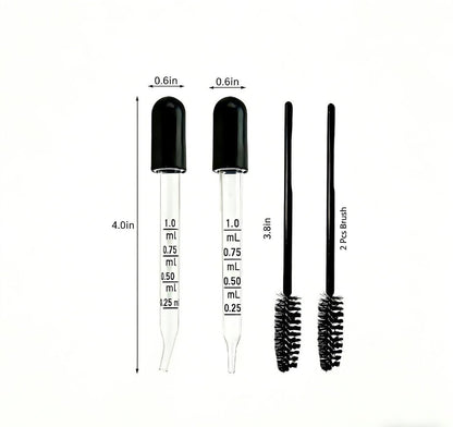 22-Piece Glass Dropper Set – 20 Droppers & 2 Cleaning Tools, 1ML Straight & Bent Tip for Oils, Liquids, Medicine, Lab, Crafts, Ear & Eye Care Avelisse