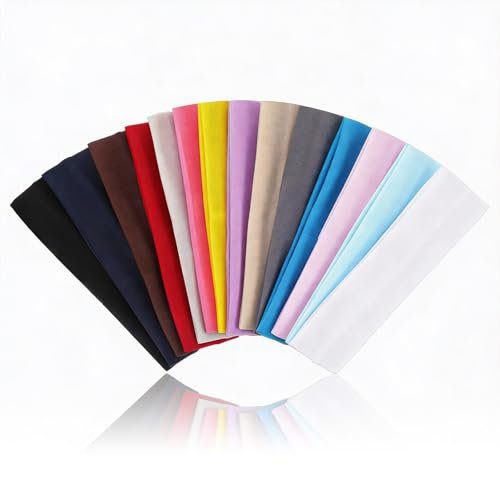 Viliqiou 14 PCS Sport Headbands for Women - Elastic Soft Non Slip Headband - Fashion Sweat Hair Bands for Men Women Sports Workout Running Yoga Travel - görsel 2