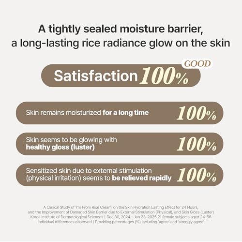 I'm From Rice Cream - Hydrating Face Moisturizer with Rice Water & Ceramide, Lightweight Barrier Cream for Dry & Combination Skin, Korean Skincare 1.69 fl oz Avelisse