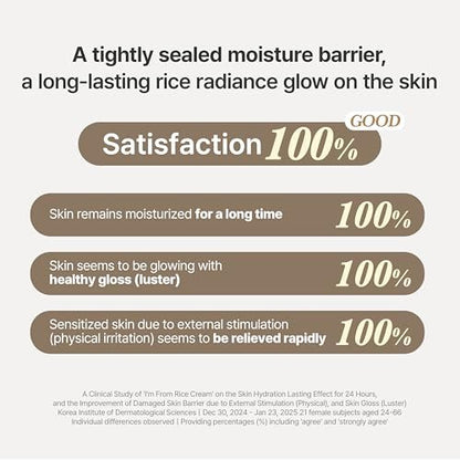 I'm From Rice Cream - Hydrating Face Moisturizer with Rice Water & Ceramide, Lightweight Barrier Cream for Dry & Combination Skin, Korean Skincare 1.69 fl oz Avelisse