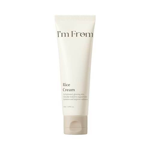I'm From Rice Cream - Hydrating Face Moisturizer with Rice Water & Ceramide, Lightweight Barrier Cream for Dry & Combination Skin, Korean Skincare 1.69 fl oz Avelisse