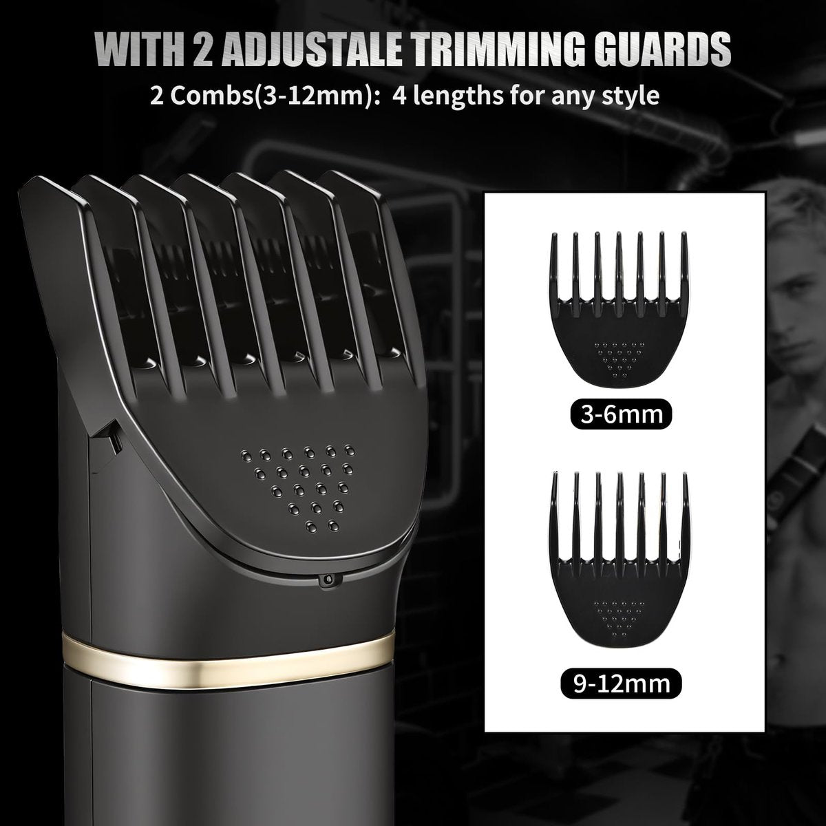 Yorelolo Men's Body Hair Trimmer - Waterproof Pubic Hair Trimmer with Ceramic Blade, USB Fast Charging, 90-Minute Runtime - Ideal Valentine or Birthday Gift - görsel 7