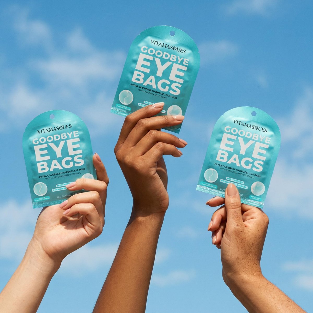 Vitamasques Goodbye Eye Bags XL Under Eye Patches - Caffeine Collagen Eye Mask for Dark Circles & Puffiness, Brightening Korean Eye Patches - 3 Pairs Hydrating Ultra Cooling Hydrogel Pads - görsel 14