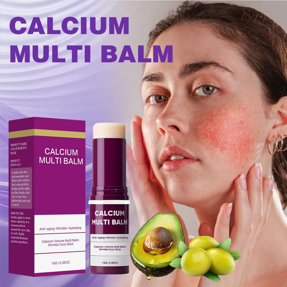 Ghyful Calcium Multi Balm Stick – Firming & Hydrating Collagen Cream for Face, Eyes, and Neck - görsel 9