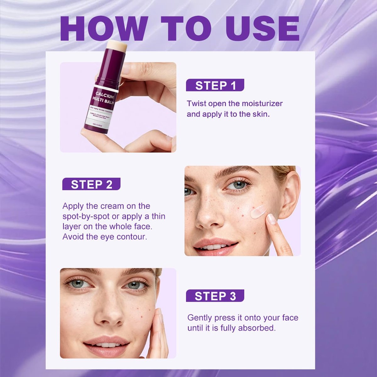 Ghyful Calcium Multi Balm Stick – Firming & Hydrating Collagen Cream for Face, Eyes, and Neck - görsel 7