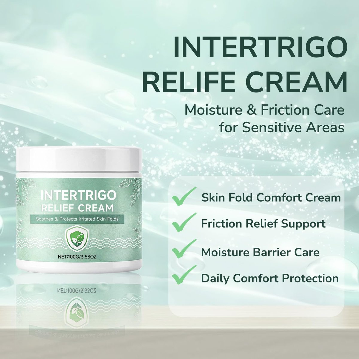 Peksozi Healora Intertrigo Cream – Skin Fold Barrier Cream, Gentle Moisture Care for Friction-Prone Areas, Lightweight Fast-Drying Non-Greasy Formula for Daily Care - görsel 3