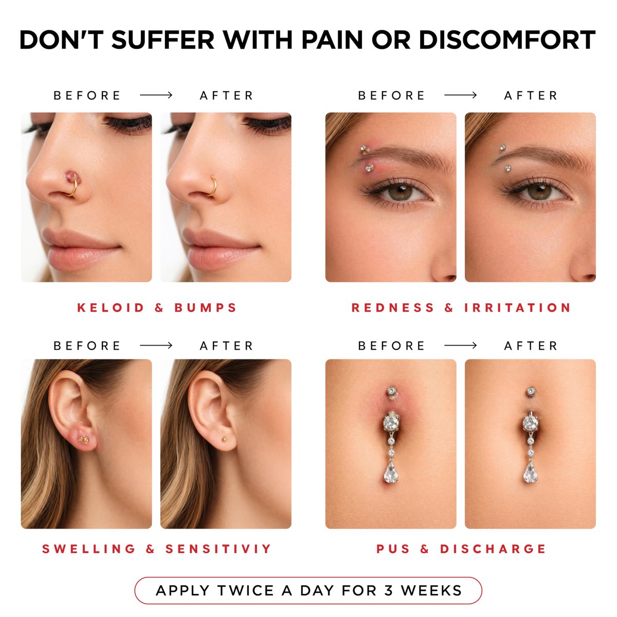 Piercing Aftercare Spray | Ear Piercing Cleaner 8oz | Saline Spray for Piercings - Aquia - görsel 5