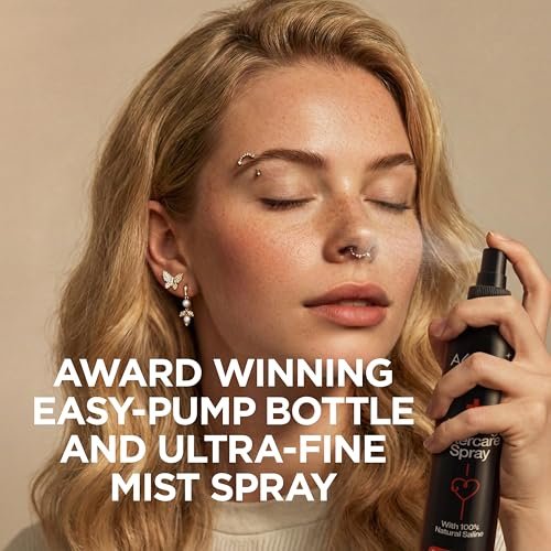 Piercing Aftercare Spray | Ear Piercing Cleaner 8oz | Saline Spray for Piercings - Aquia - görsel 8