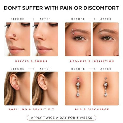 Piercing Aftercare Spray | Ear Piercing Cleaner 8oz | Saline Spray for Piercings - Aquia